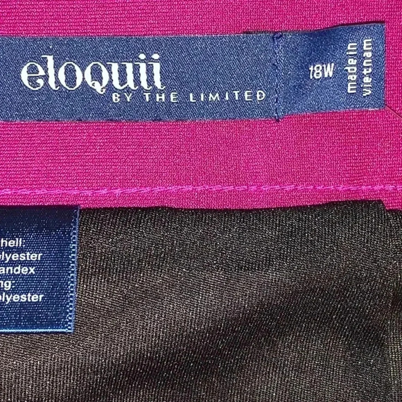 Eloquii Skirt Scuba Stretch Heavyweight Plus Sz 18W Black Geometric The Limited - Picture 7 of 8